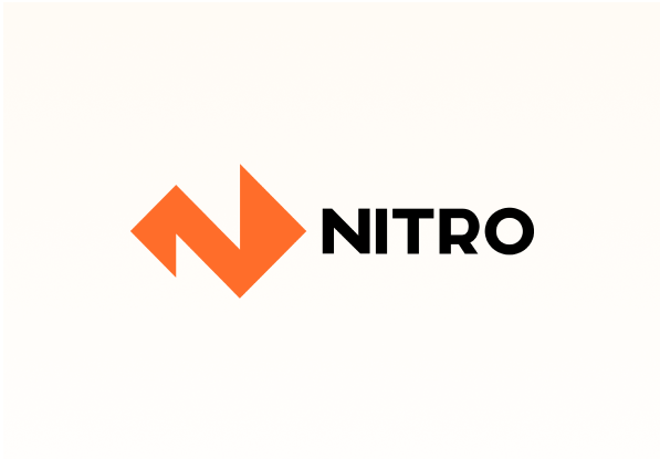 Nitro games logo with orange N.