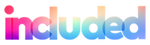 Included logo in rainbow shades