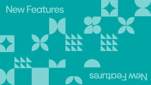 Teal patterns repeating with the header 