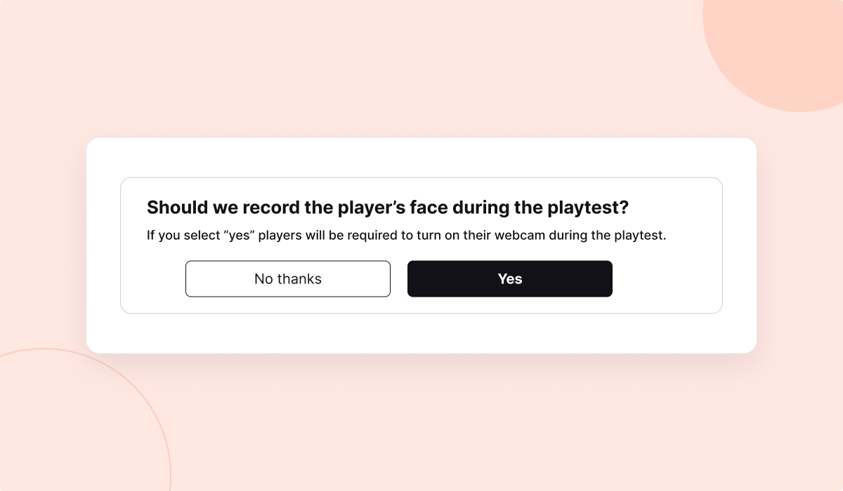 Order form screenshot showing the face recording option.