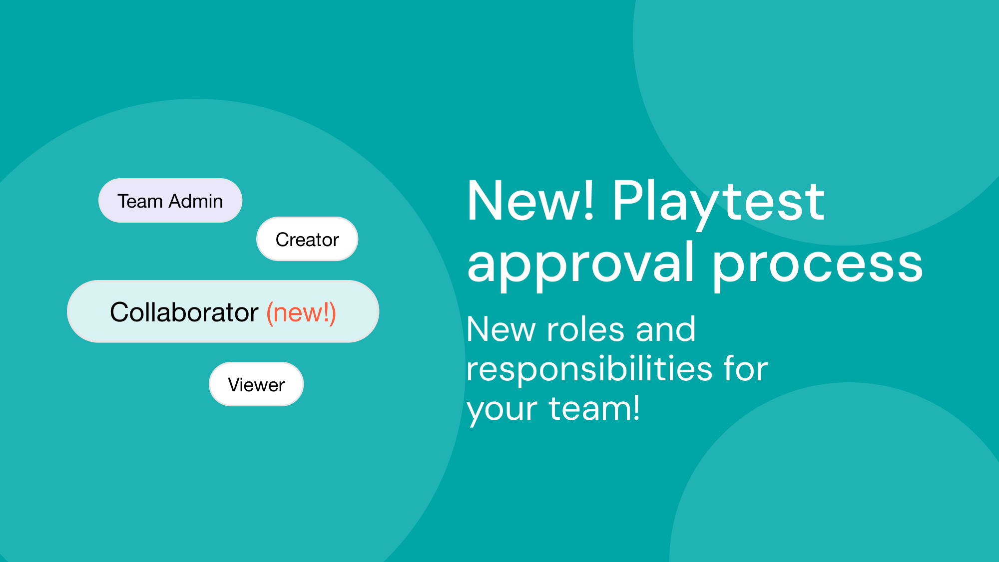 New: Playtest approvals for teams