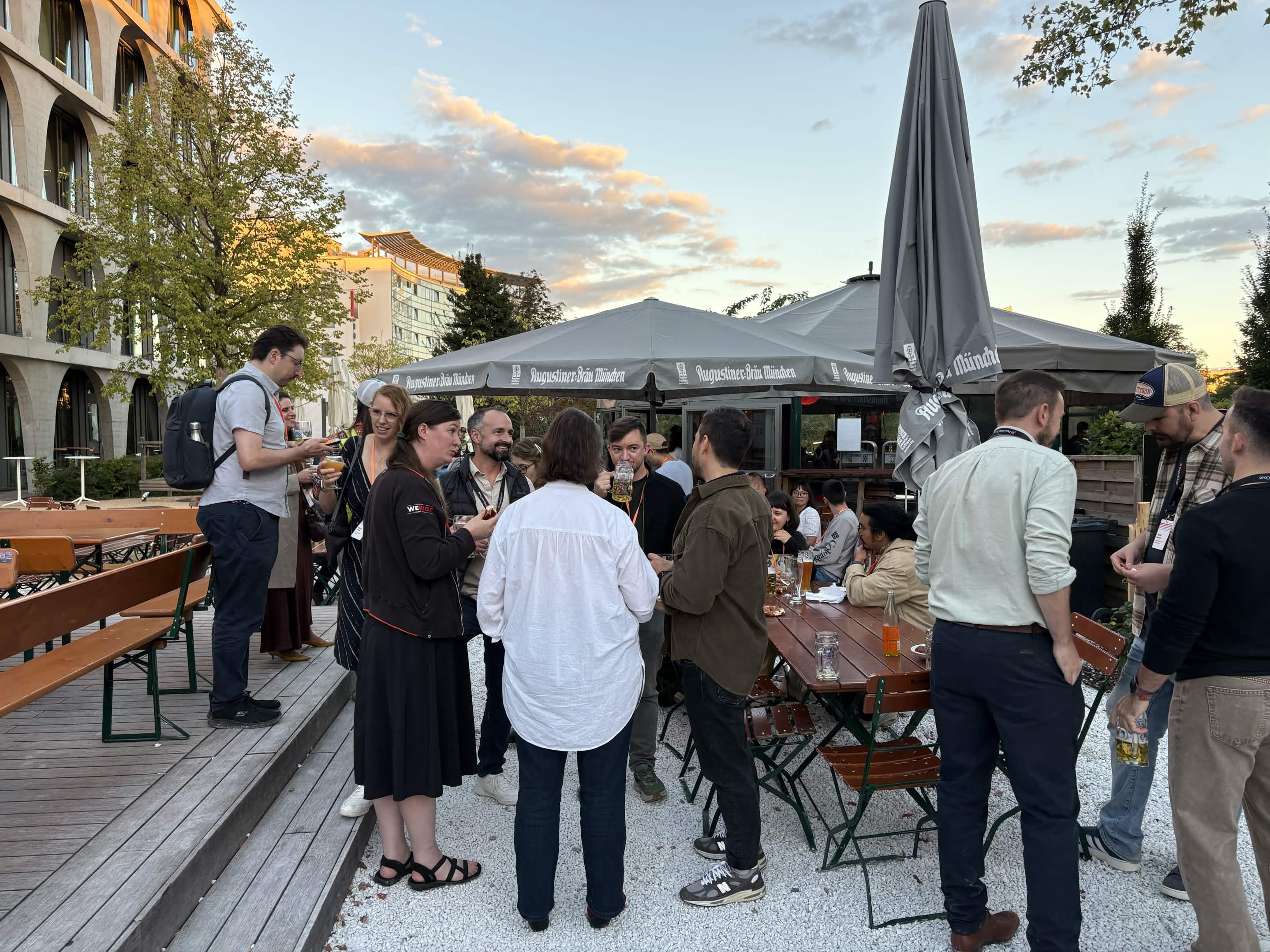 The biergarten where the Insightful happy hour was taking place.