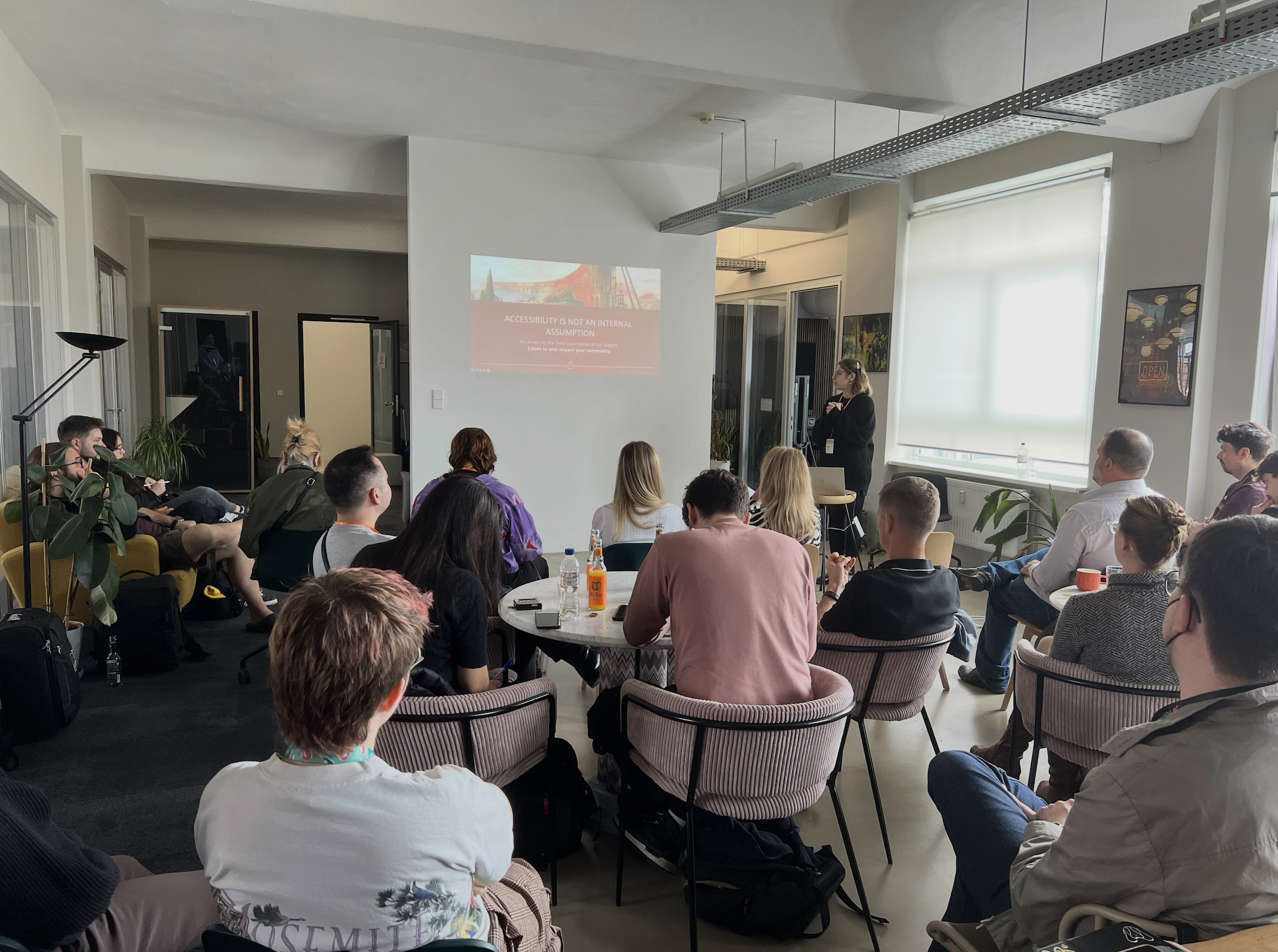 Elisabetta from Ubisoft presenti at the Accessibility Mini Conference.